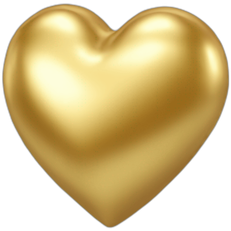 3D gold heart emoji