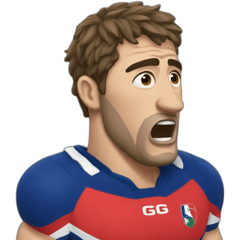 French rugbyman crying emoji