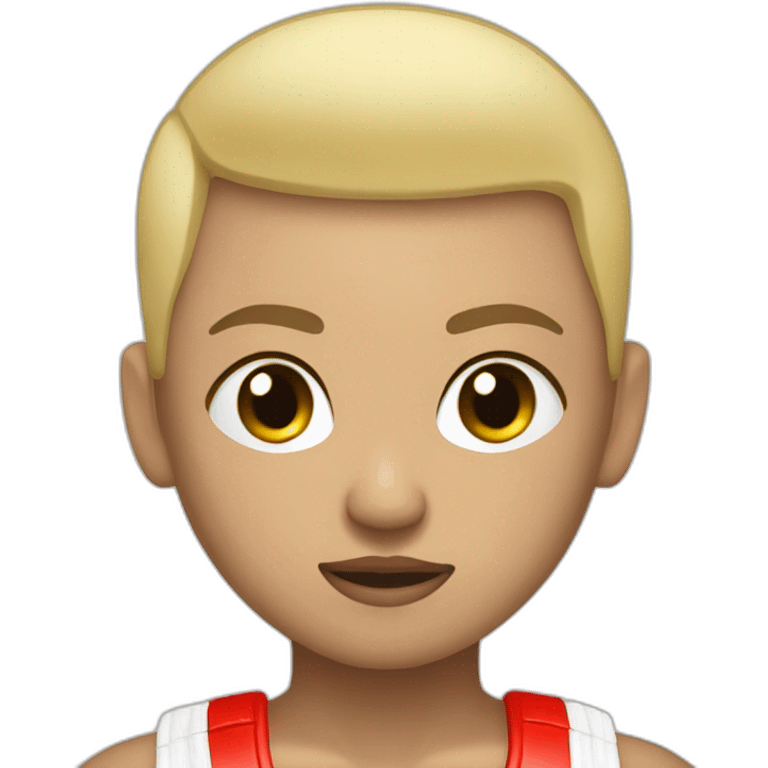 muay thai fighter With bleach blonde buzz cut emoji