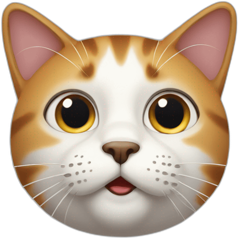 surprising and looking up cat face emoji