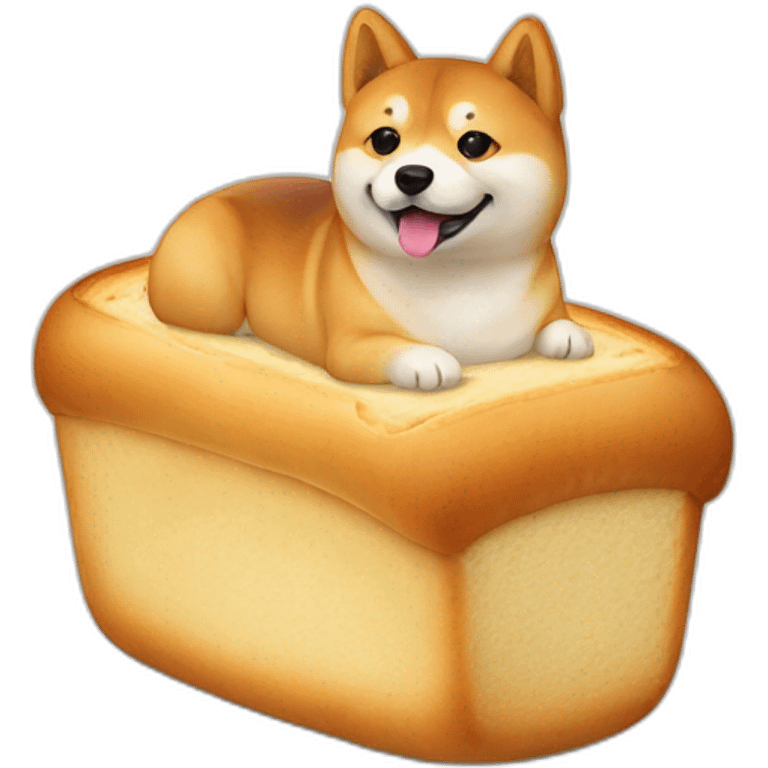 shiba-dog in bread emoji