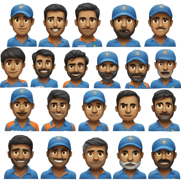 Indian cricket team  emoji