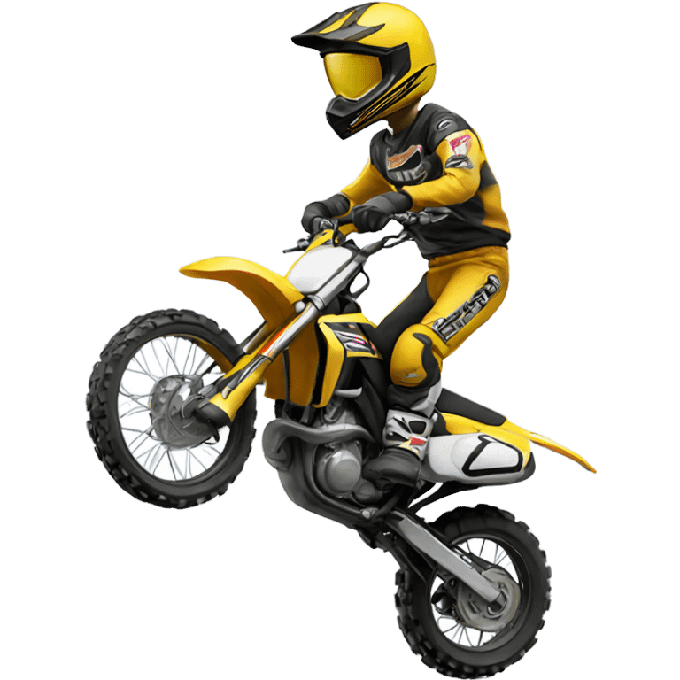 Motocross doing wheelie emoji