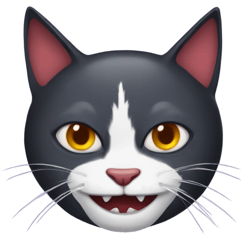 cat with vampire teeth  emoji