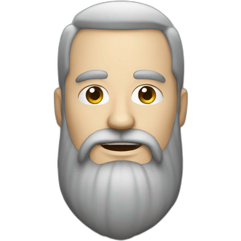 Bold white man with big beard  emoji