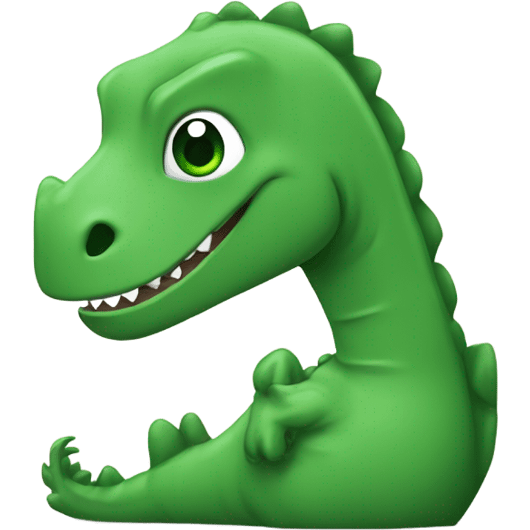 dino vert avec un livre emoji