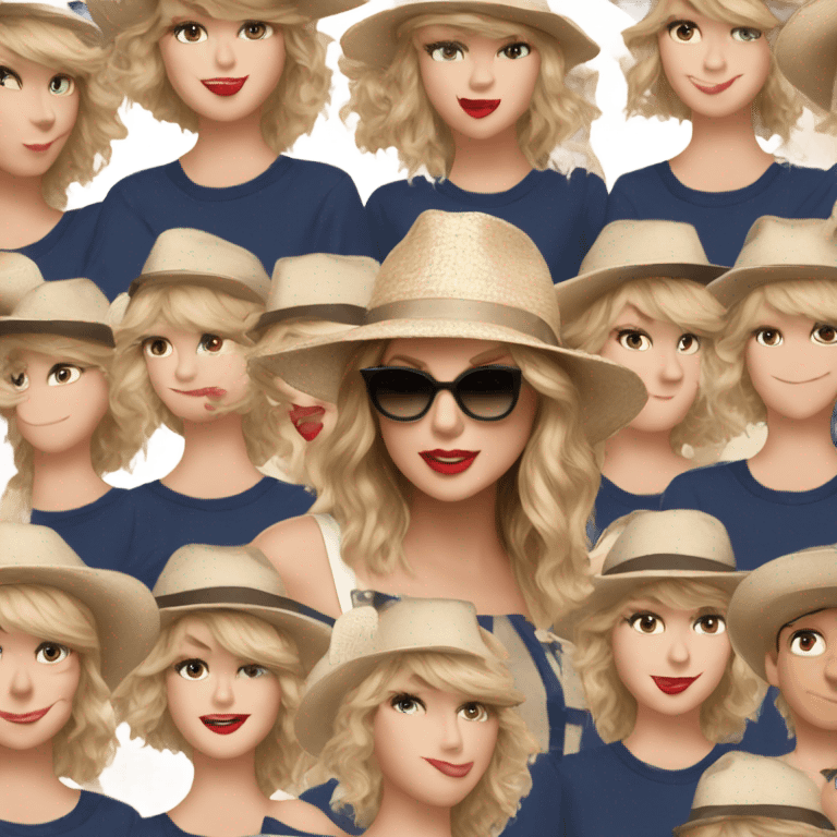 Taylor Swift in the 22 hat emoji