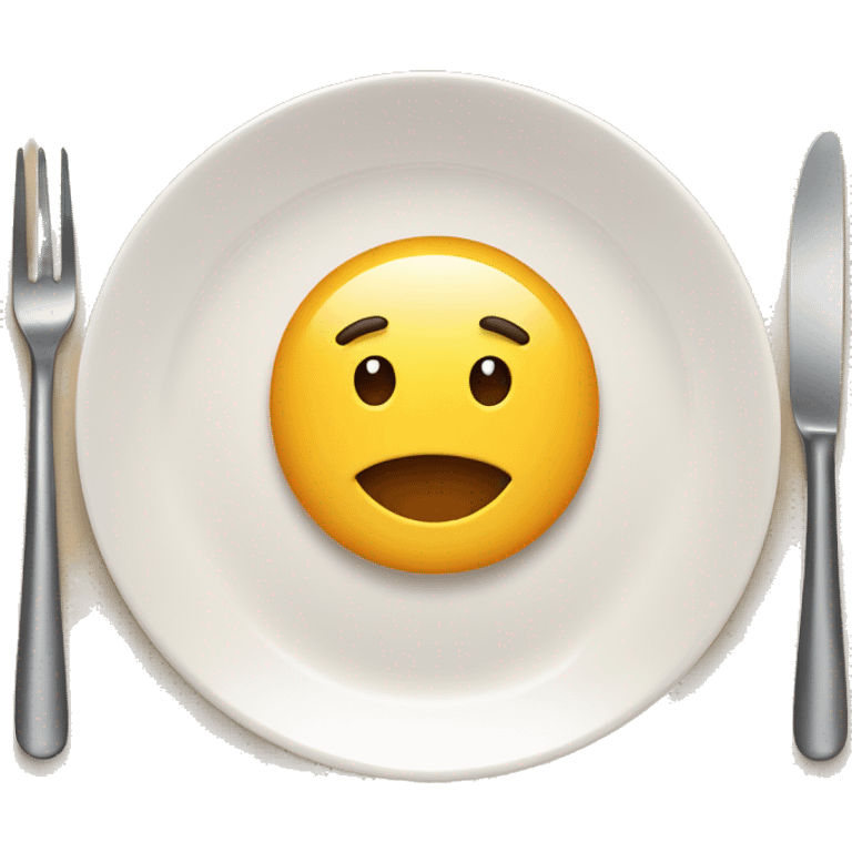 restaurant menu on a dish with fork and knife emoji