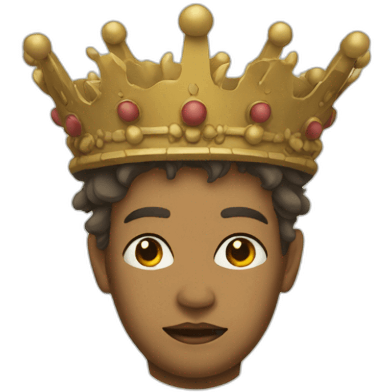 moyai head with crown emoji