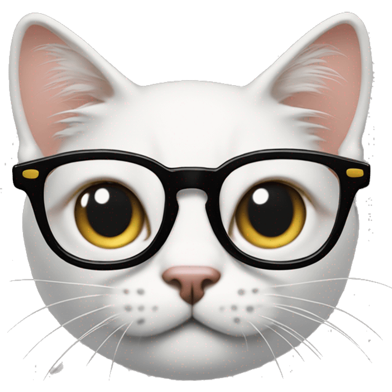 cat with glasses on ￼ emoji