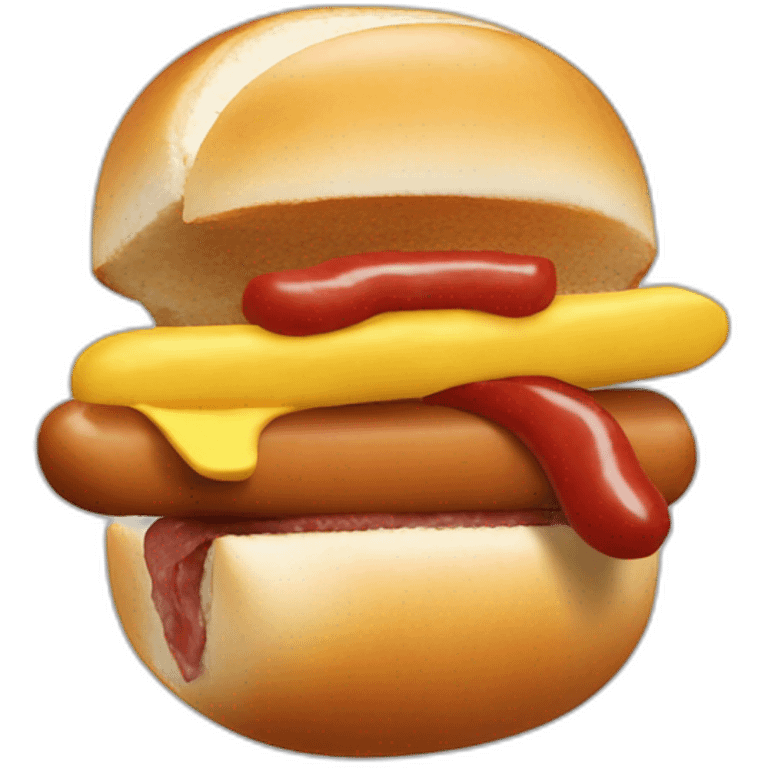 Macron sur hot dog emoji