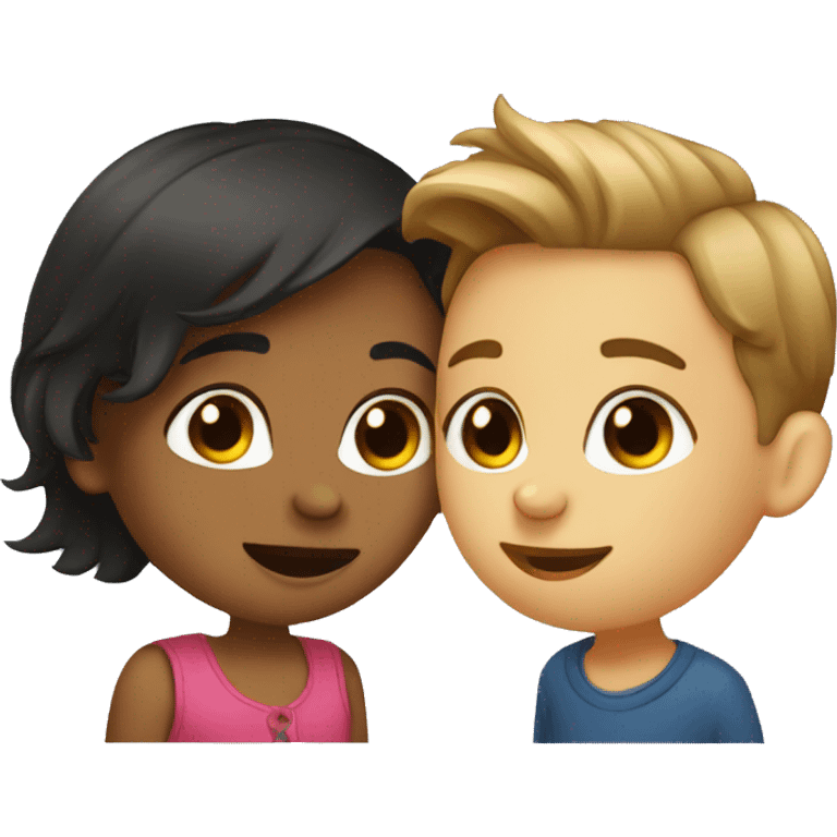 Girl and boy kissing emoji