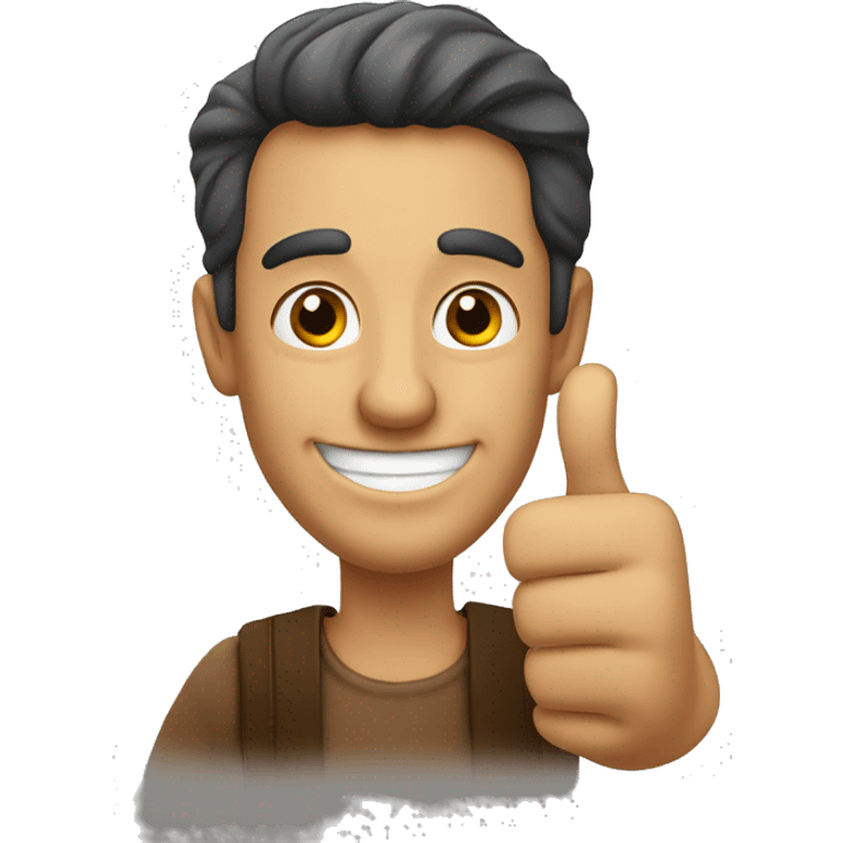 Smiling Spanish man showing thumbs up  emoji