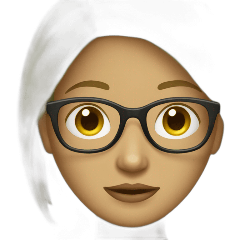 avocado-woman-femenist-in-eyeglasses-dark-blonde-hair emoji