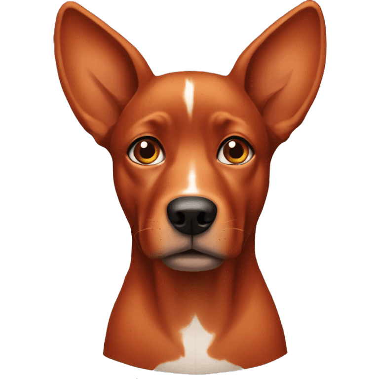 red dog with pointed ears emoji