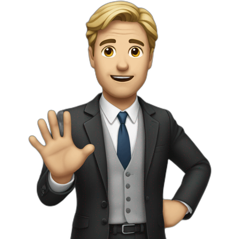 lawyer swearing with his hand emoji