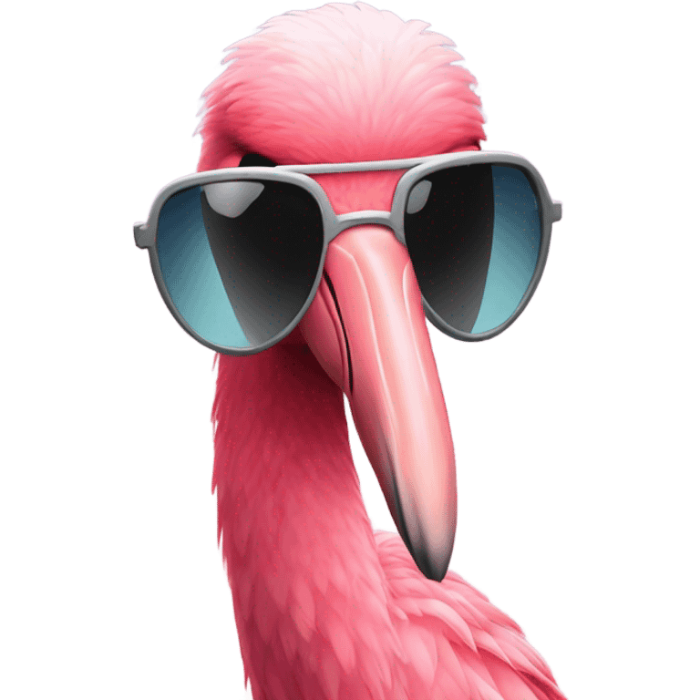 flamingo with a bomber jacket and aviat emoji