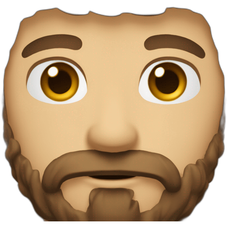 homme français chatain yeux marrons courte barbe emoji