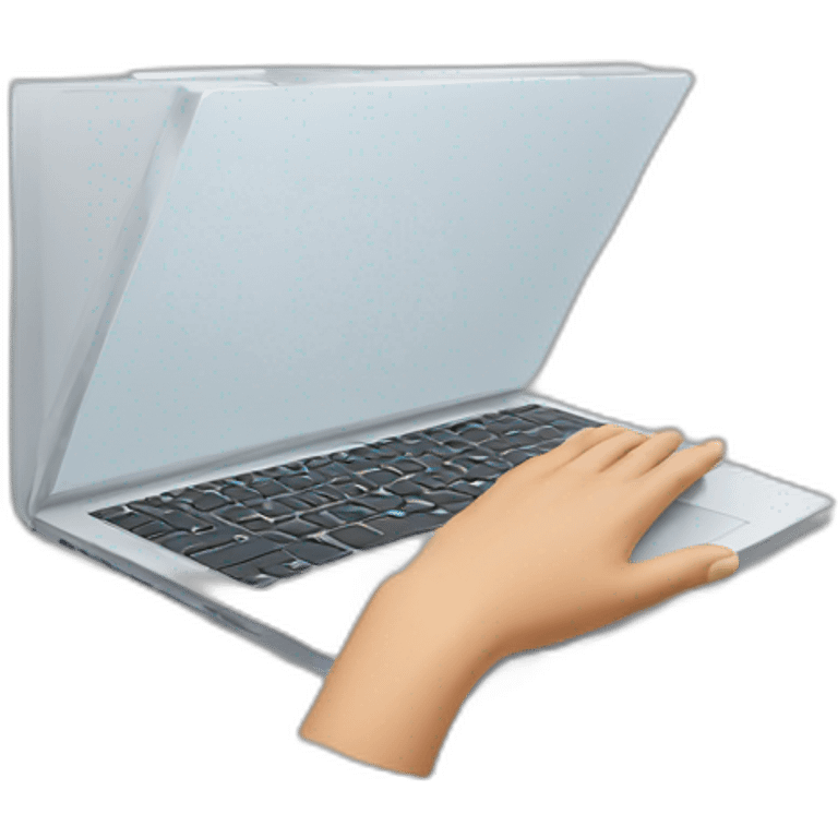 Graphic design hand laptop emoji