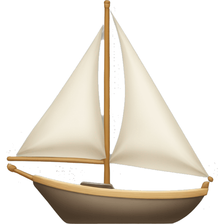 Neutral-colored sailboat emoji