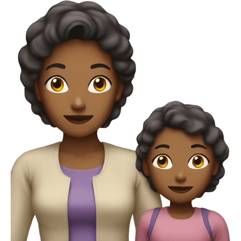 Mom and daughter  emoji