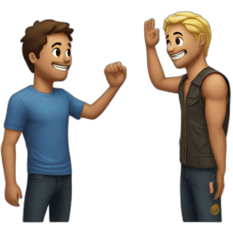 Joe and Jason high fiving emoji