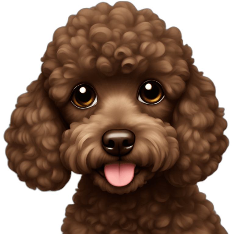 Dark brown toy poodle swiftie emoji