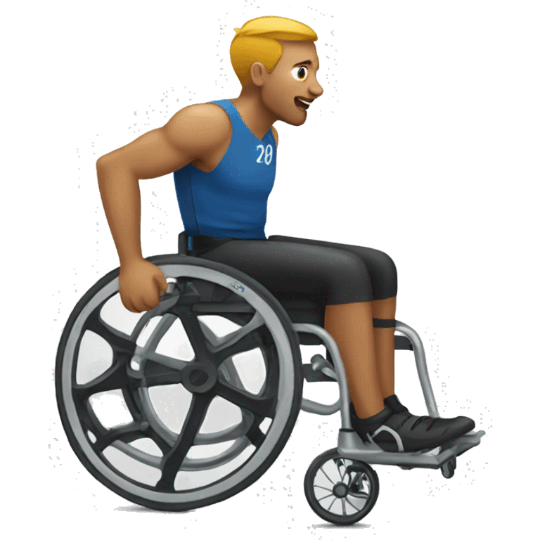 wheelchair athlete sprint emoji