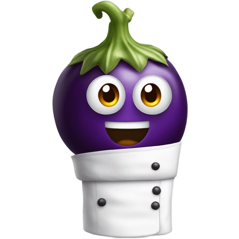 Eggplant with chef’s hat on  emoji