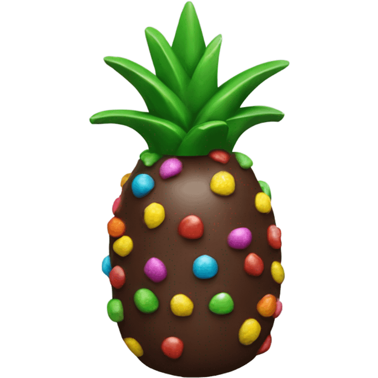 chocolate covered pineapples with sprinkles emoji