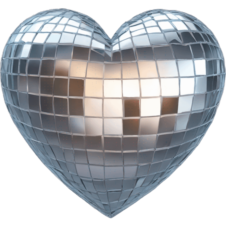  mirrorball heart emoji