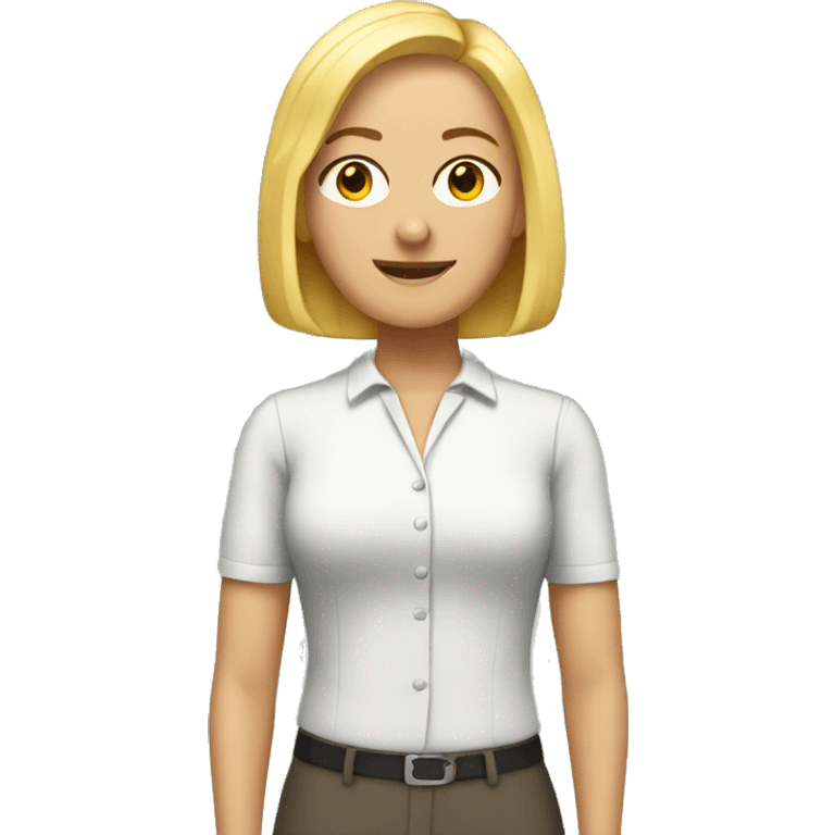 teacher with blonde bob  emoji