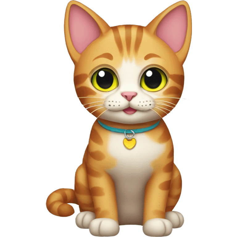 Rainbow tabby cat emoji