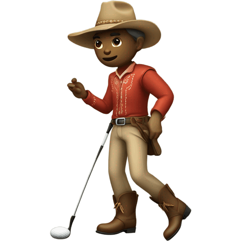 cowboy hitting a golf shot emoji