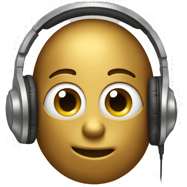 golden poop with headphones on emoji