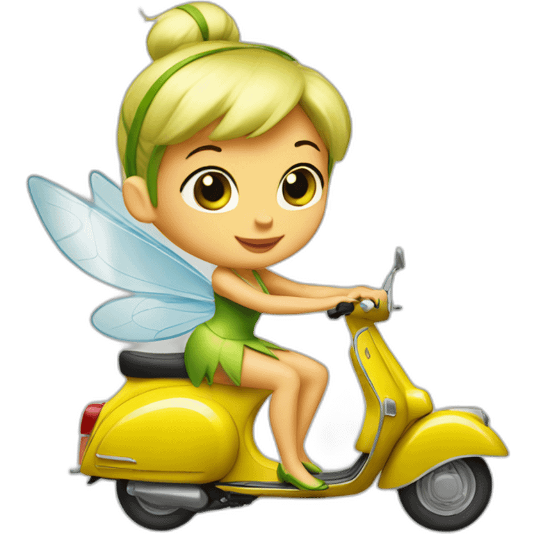 tinkerbell in vespa emoji