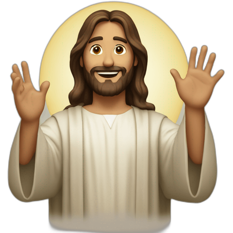 jesucrist waving emoji