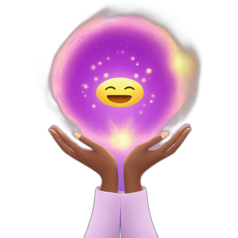 energy healing with hands emoji