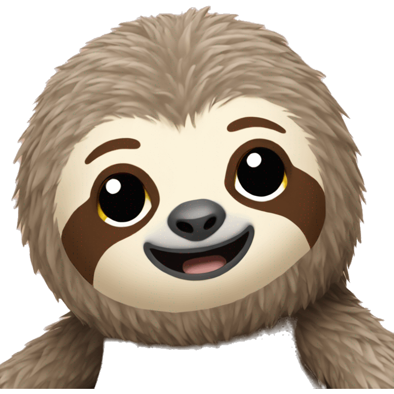 Sloth cuddly toy emoji