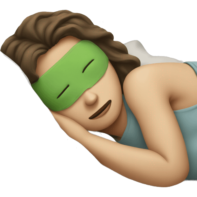 Sleeping face with eye mask emoji