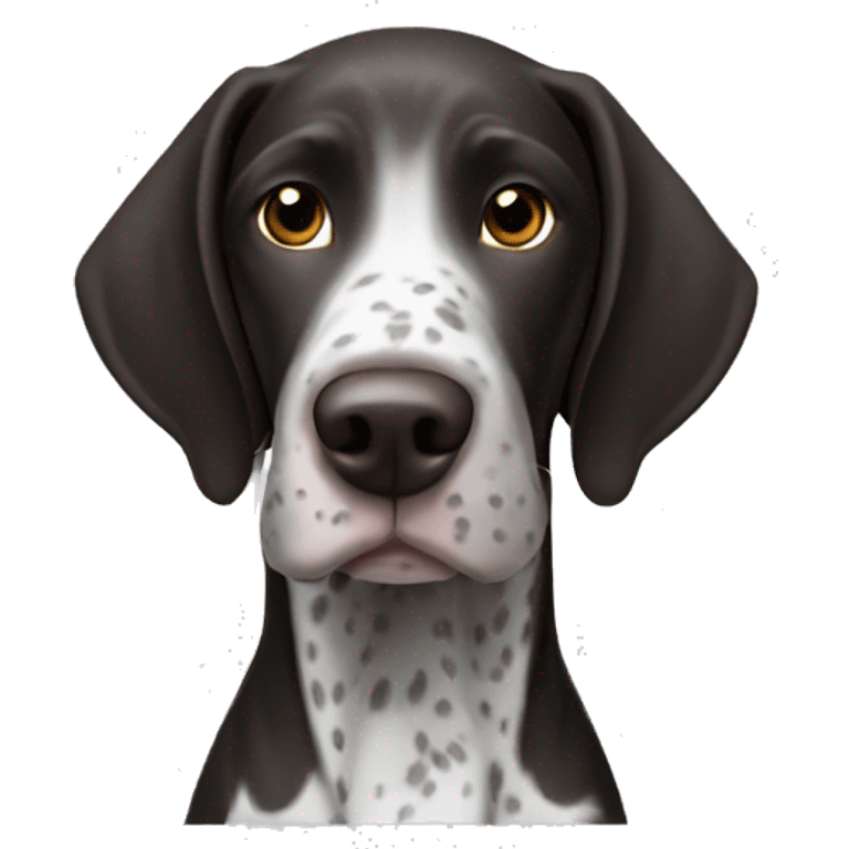 a black and white german shorthaired pointer emoji