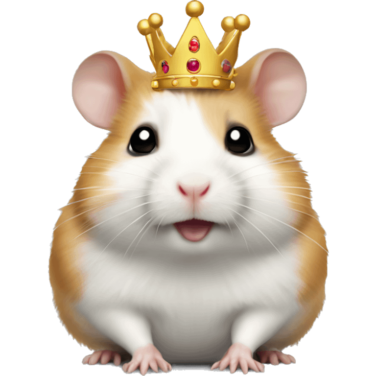 hamster-white with a crown emoji