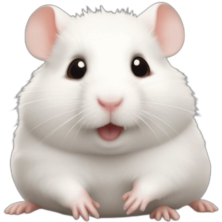 Hamster jangalian white cute emoji