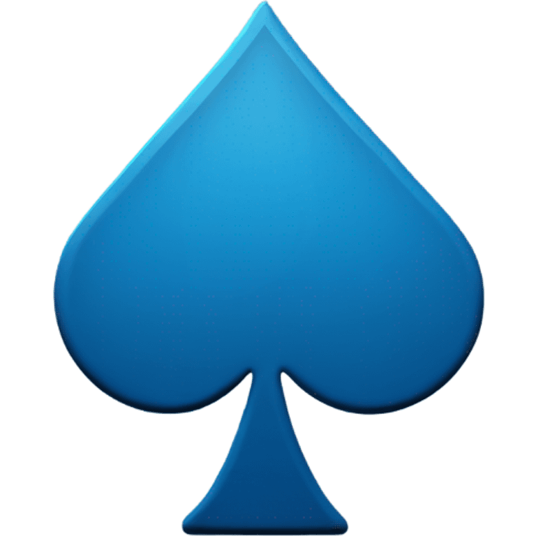 Ace of spades in solid blue color emoji