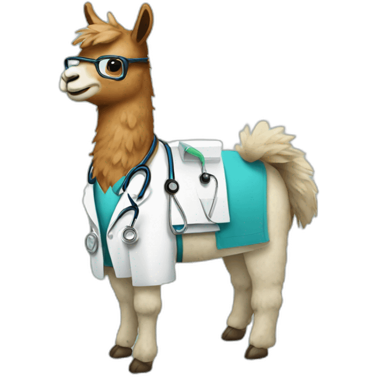 llama as a doctor emoji