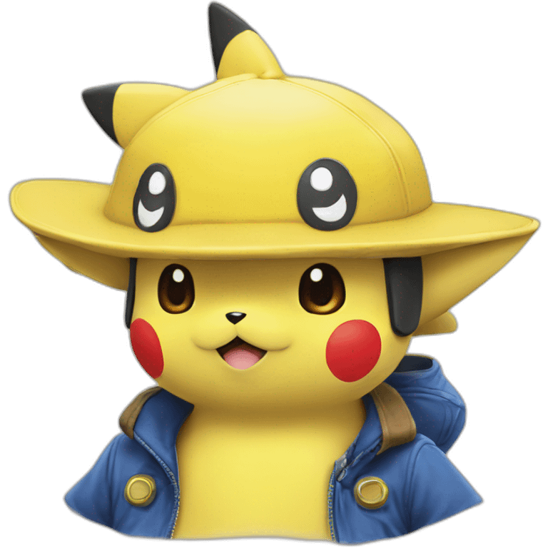 pikachu casquette mario emoji