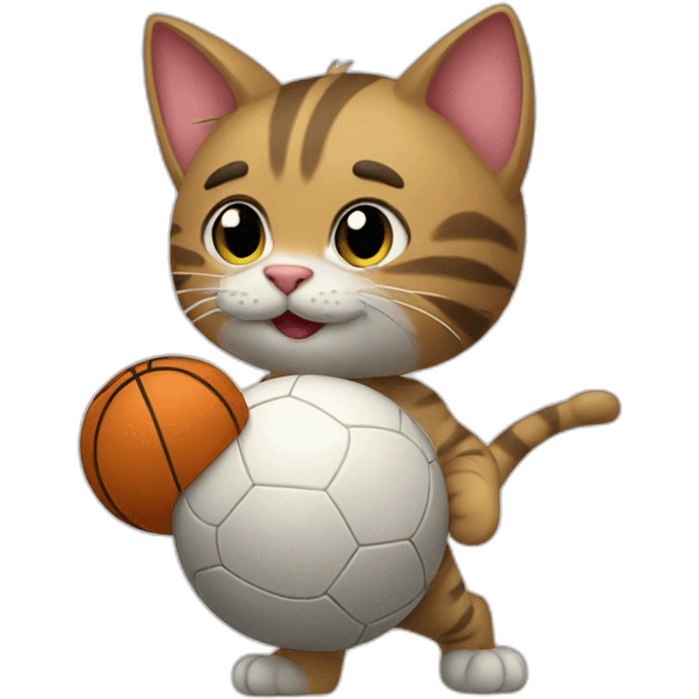 tom cat playing ball emoji