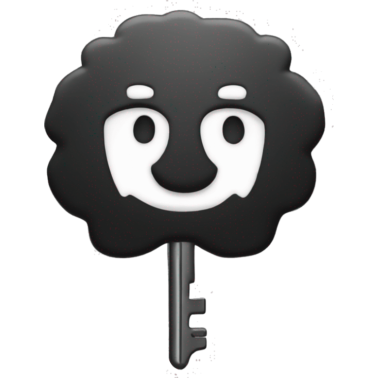 Black key with button  emoji