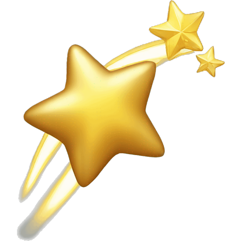 Golden shooting star emoji