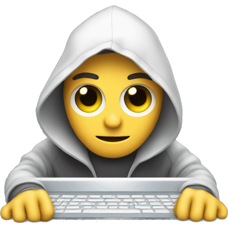 Hacker on computer emoji